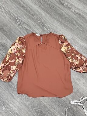 Maurices Brown Blouse Size L